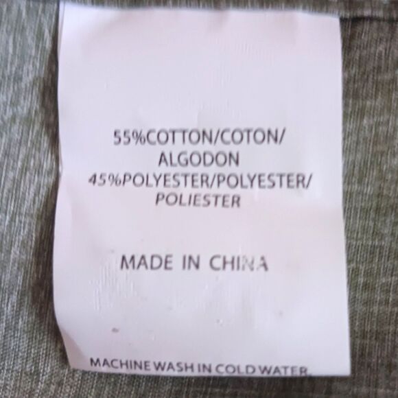 Molokai Surf Shirt Men Medium Short Sleeve Collar Button Up Green Leaf NWOT - Picture 10 of 10